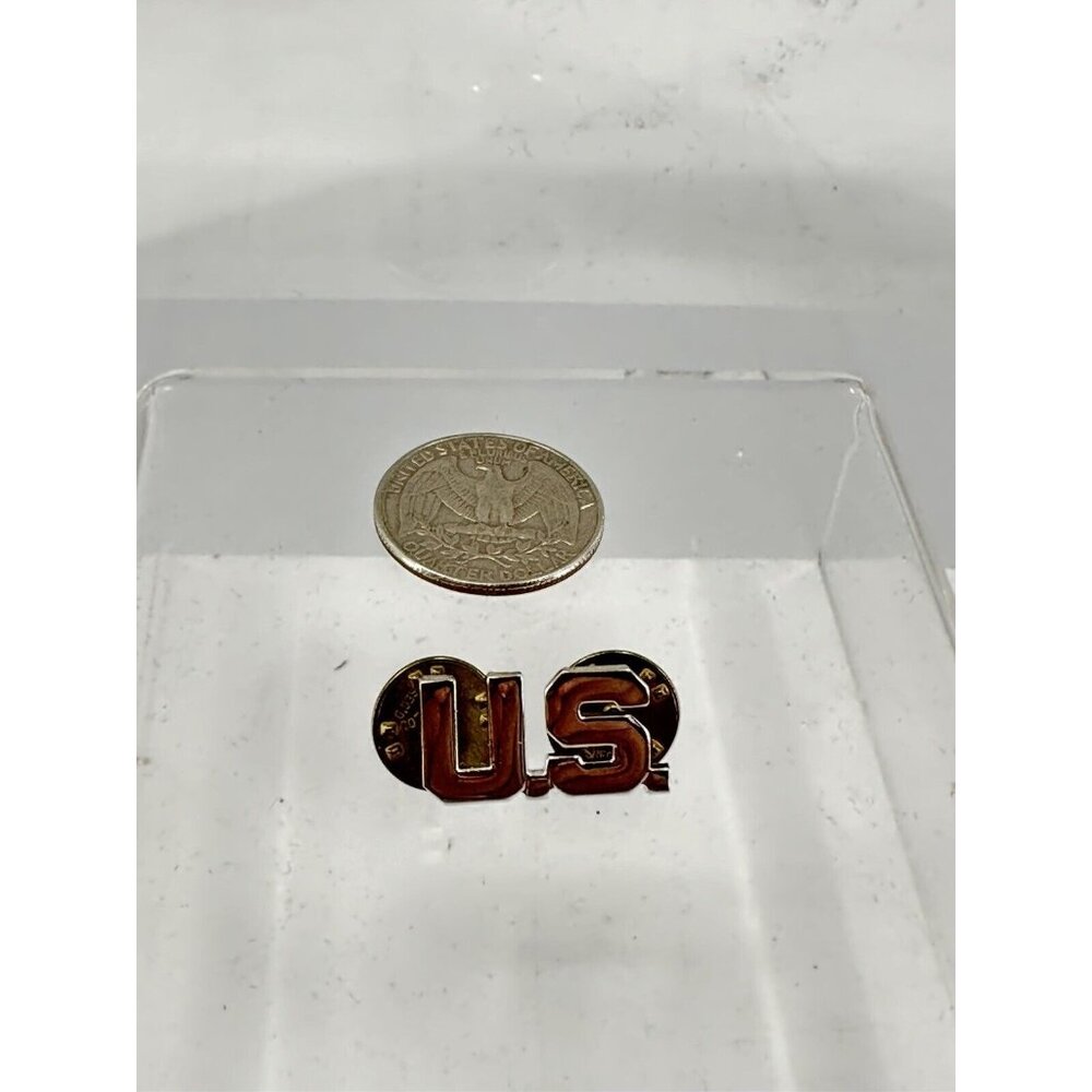 Vintage US Army Pin Insignia Silver tone (K-199)